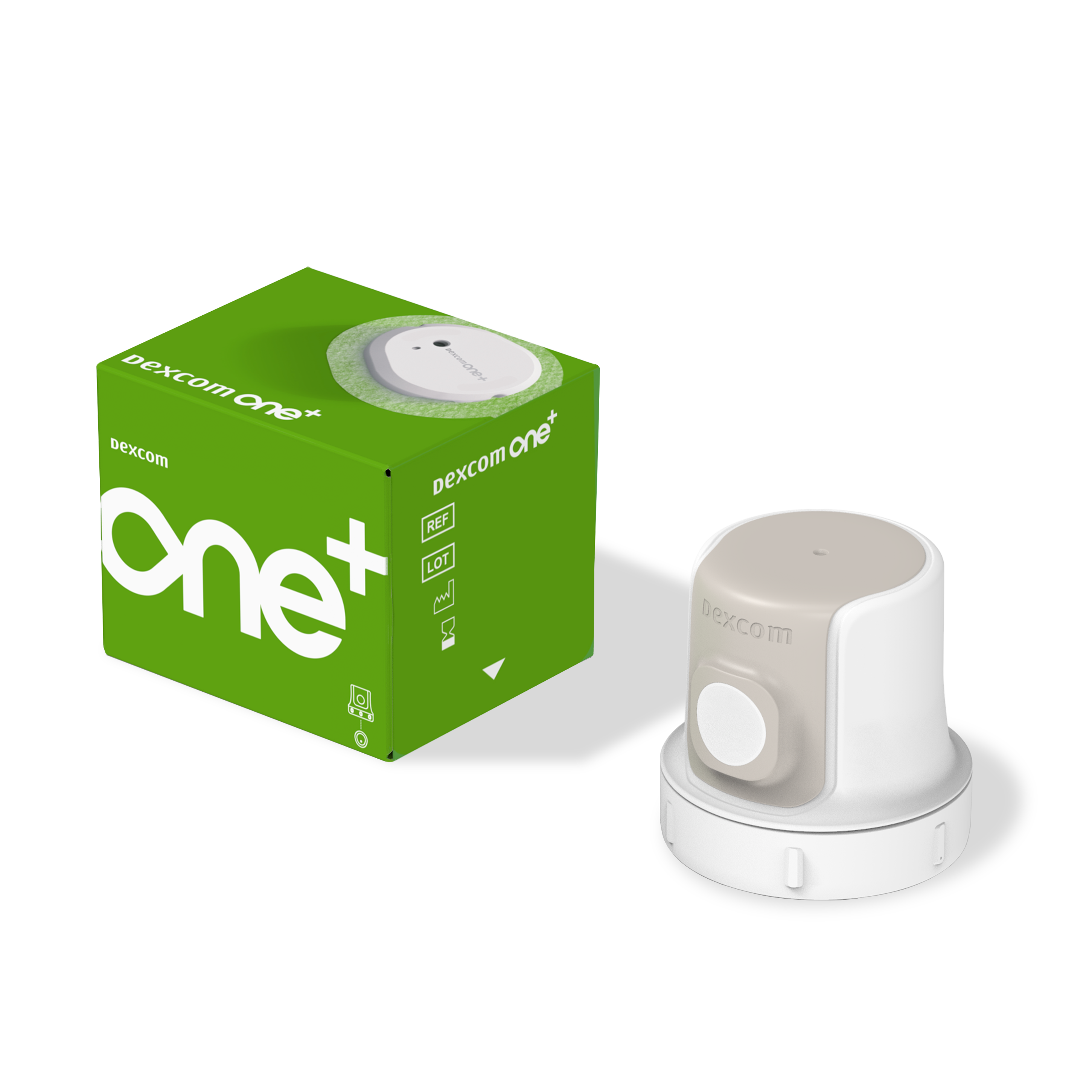 Dexcom ONE+ sensor and packaging