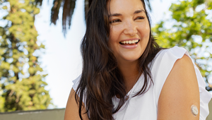 Dexcom G7 user at work.